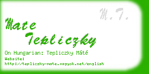 mate tepliczky business card